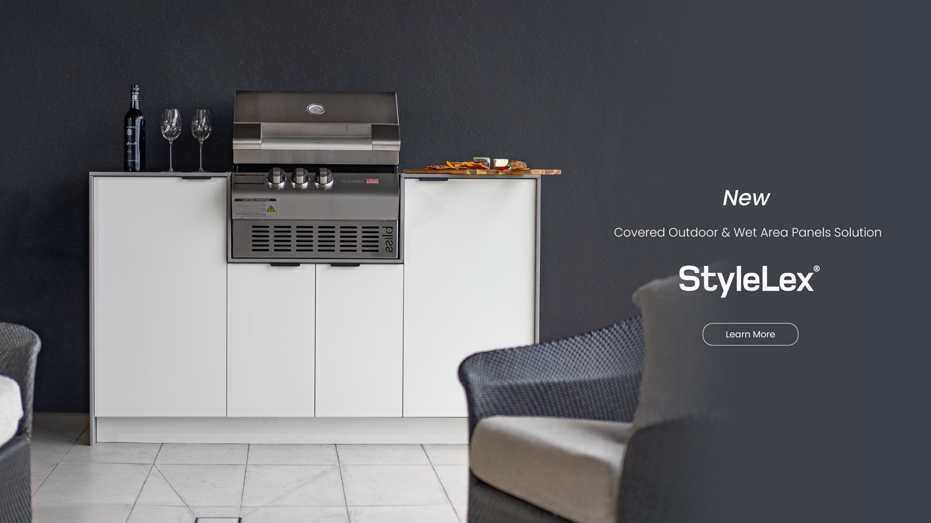 New. Covered outdoor and wet area panels solution. StyleLex.