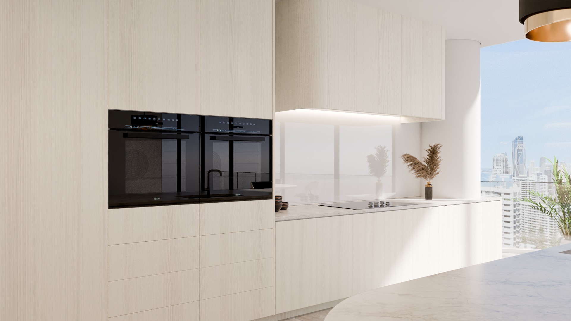 Winter Ash — kitchen render