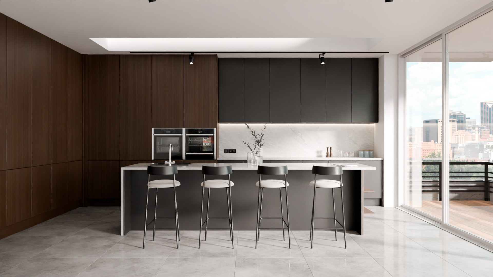Rich Eucalypt — kitchen render
